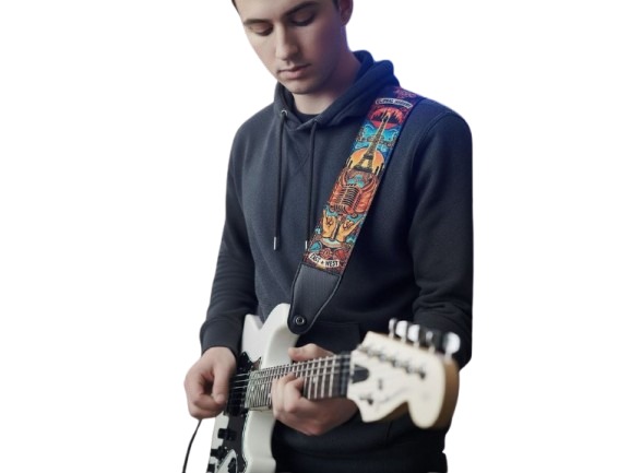 Fire-themed strap design